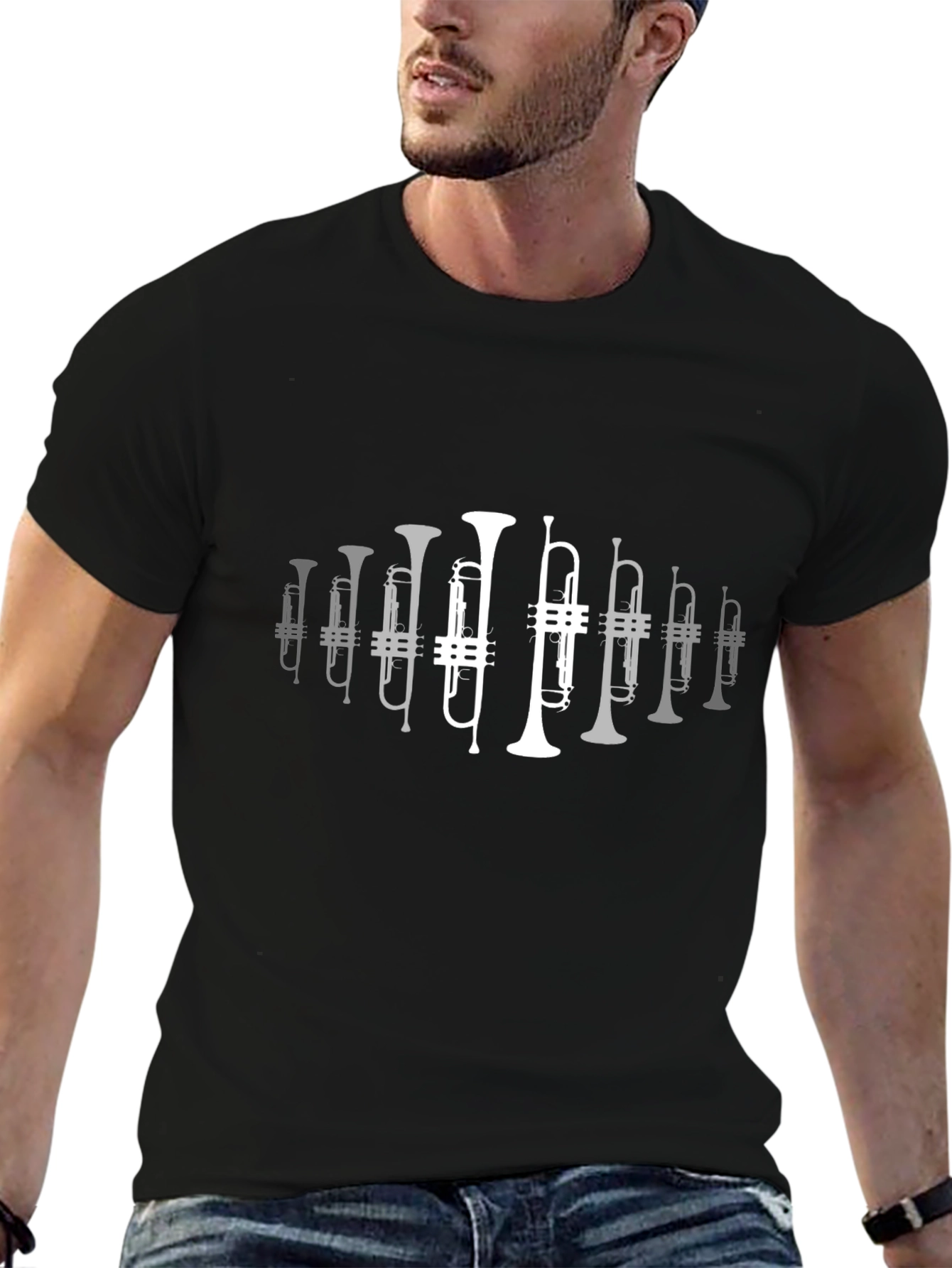 Trumpet Graphic T-Shirt - Musical Instrument Tee