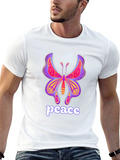 Peace Butterfly Graphic Tee - Relaxed Fit