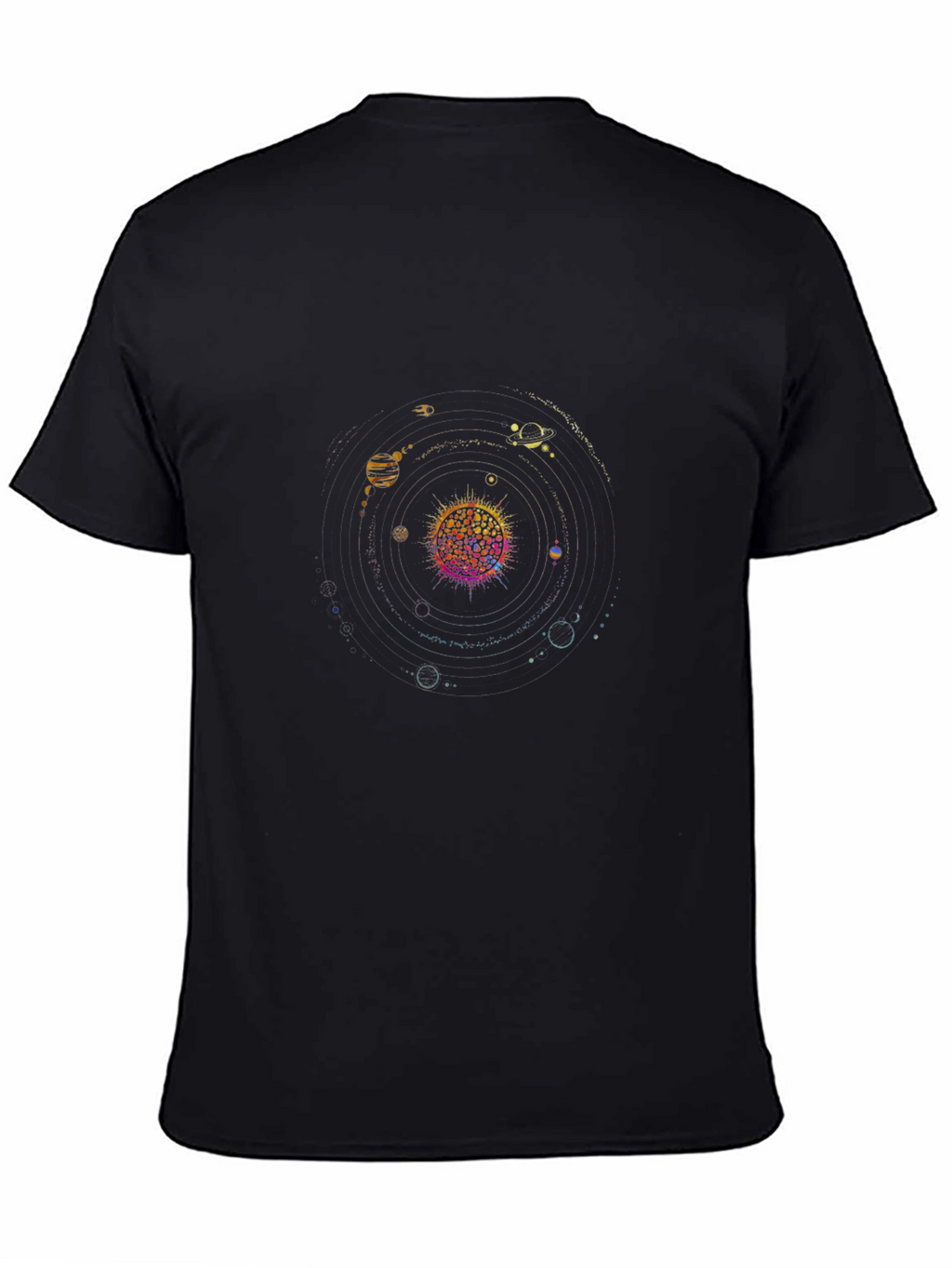 Solar System Graphic Black T-Shirt