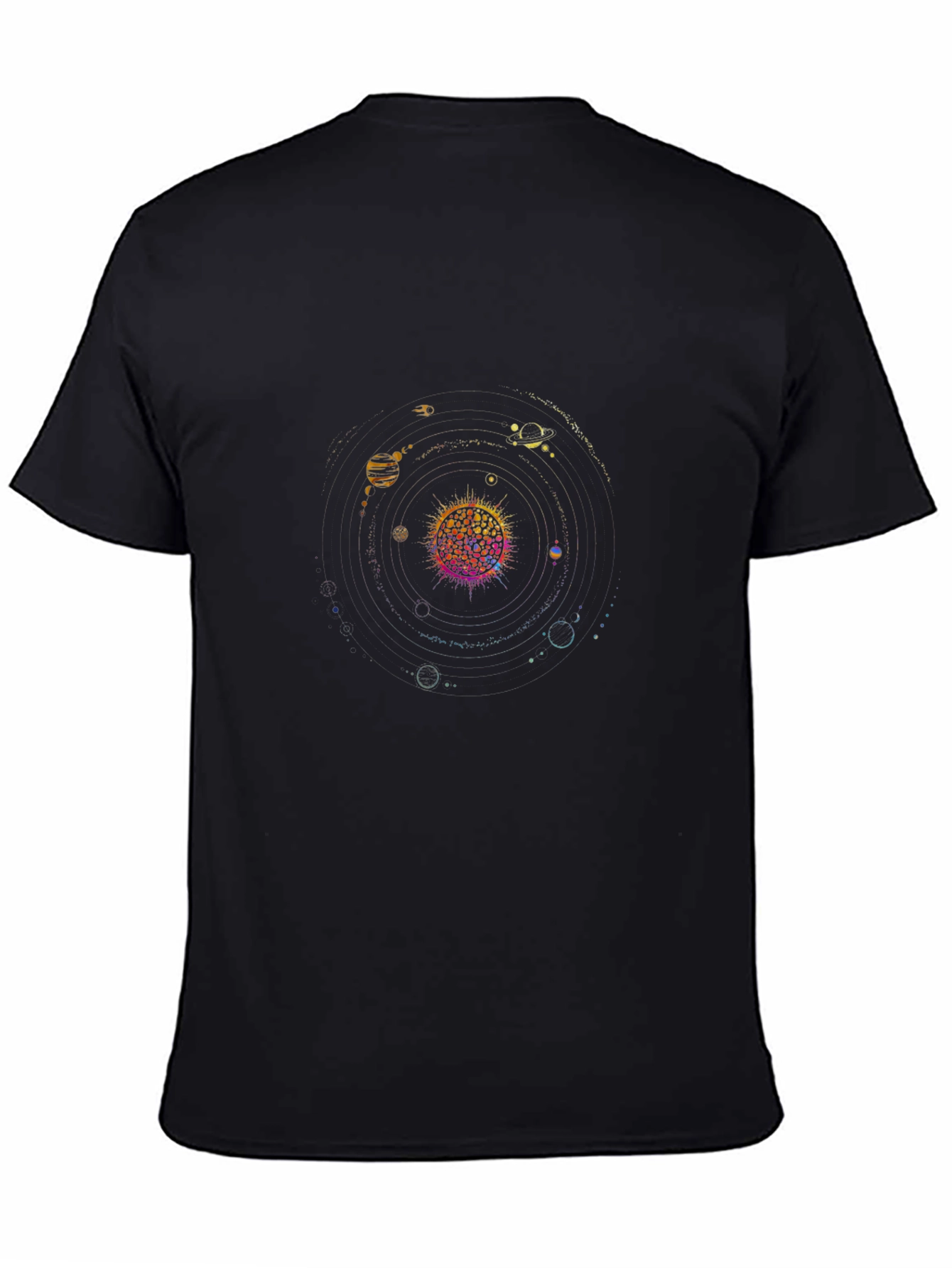Solar System Graphic Black T-Shirt