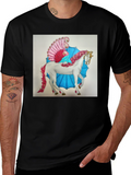Fantasy Horse Graphic Tee - Black