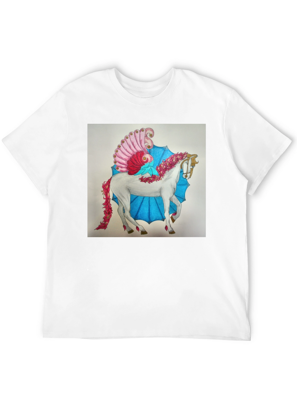 Fantasy Horse Graphic Tee - Black