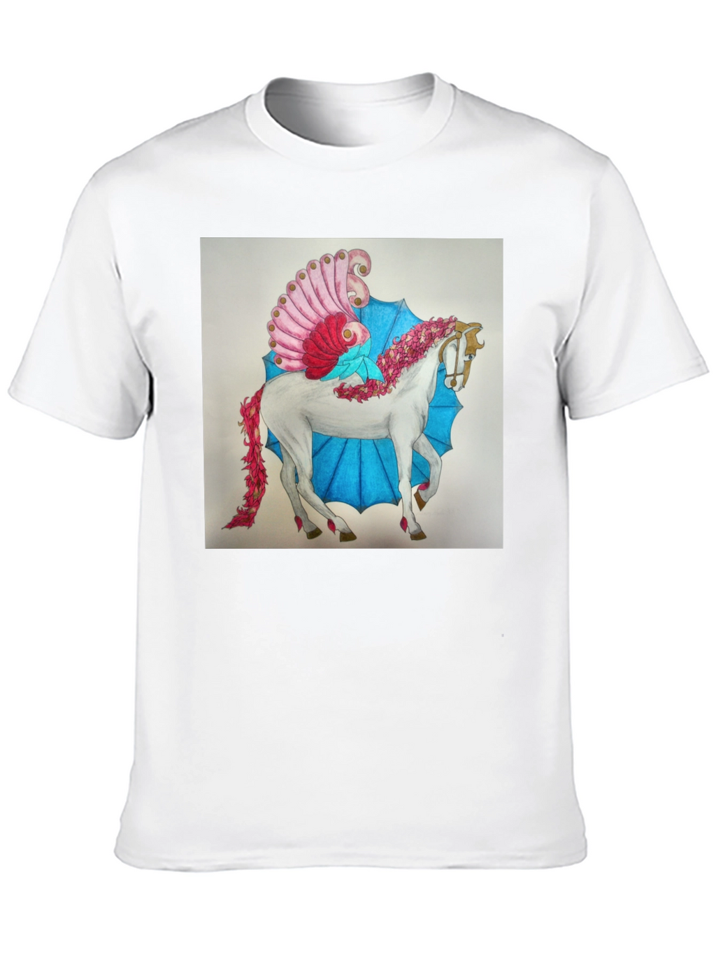 Fantasy Horse Graphic Tee - Black
