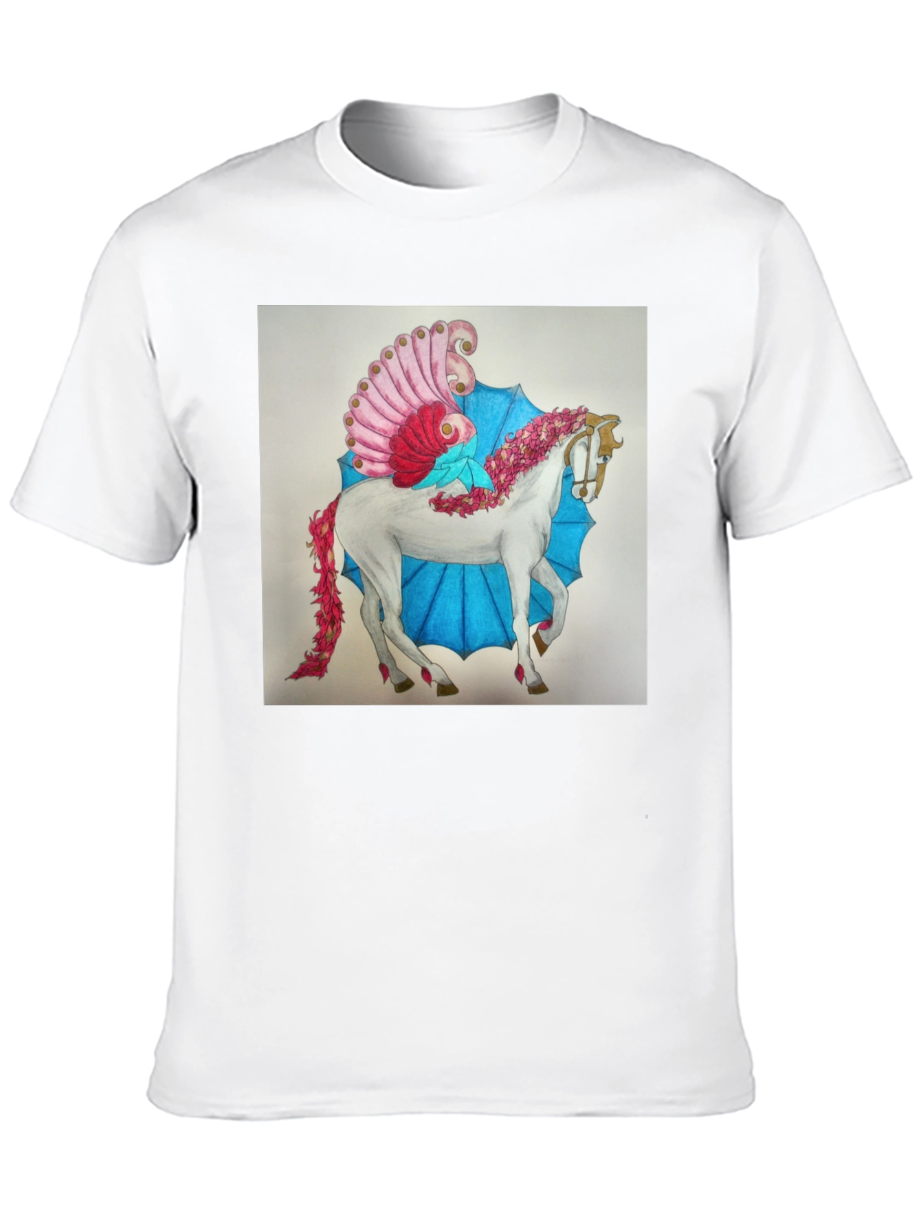 Fantasy Horse Graphic Tee - Black
