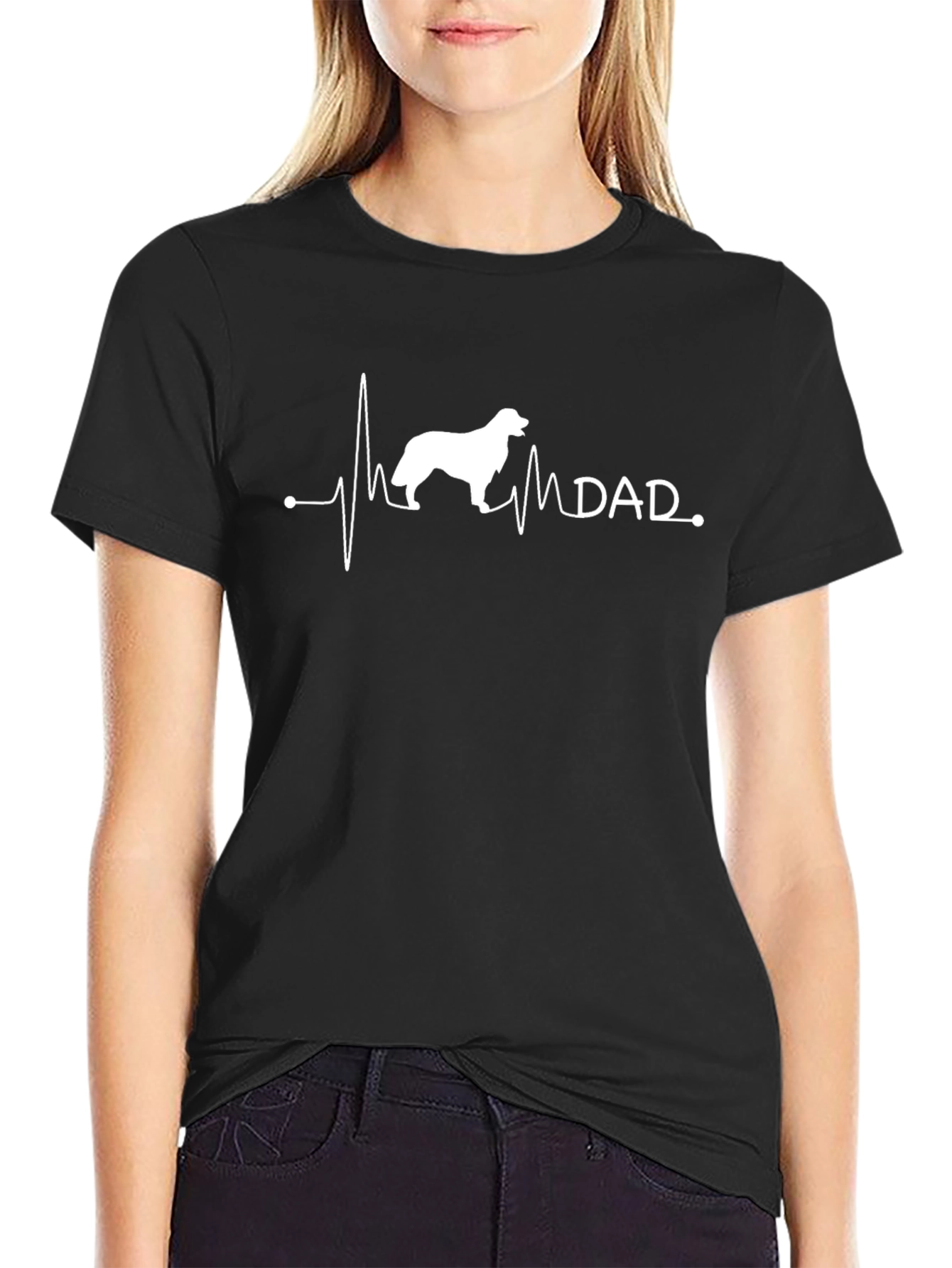 Dog Dad Heartbeat T-Shirt - Perfect for Dog Lovers!