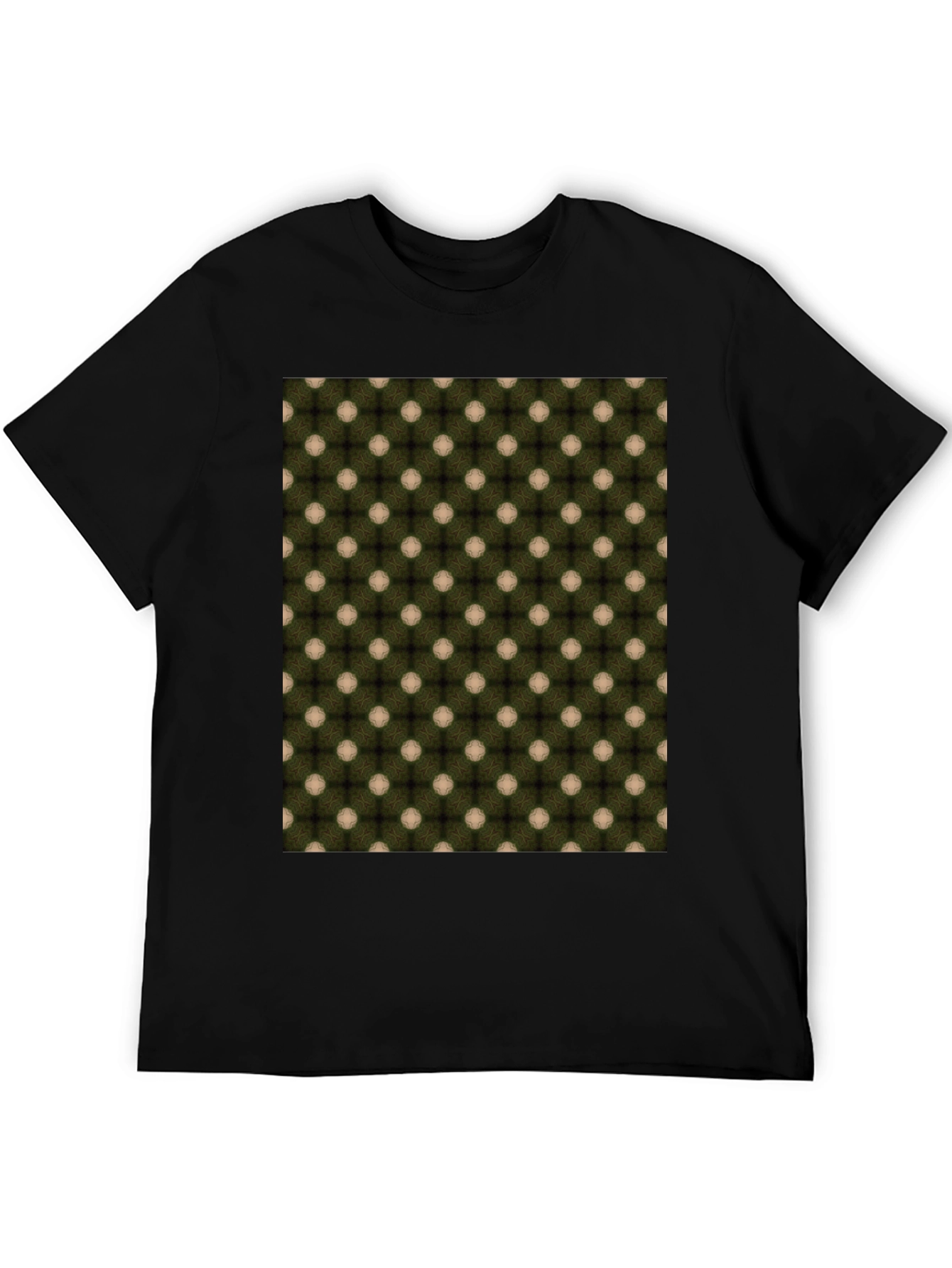 Patterned Crew Neck T-Shirt