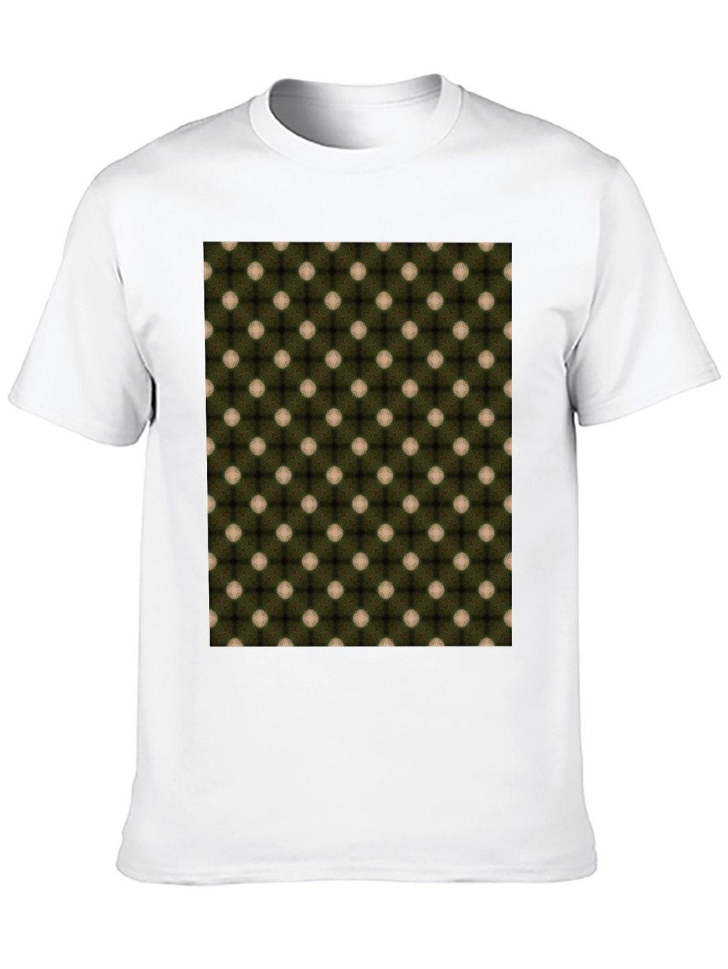 Patterned Crew Neck T-Shirt