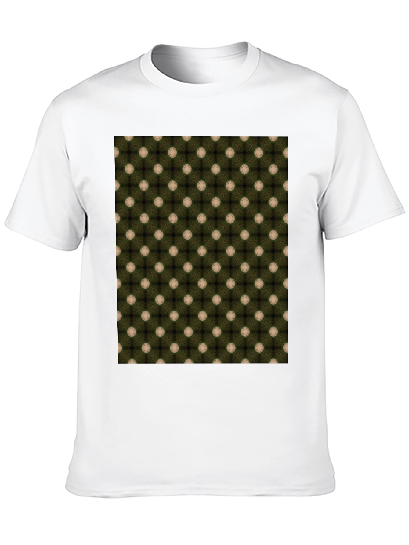 Patterned Crew Neck T-Shirt