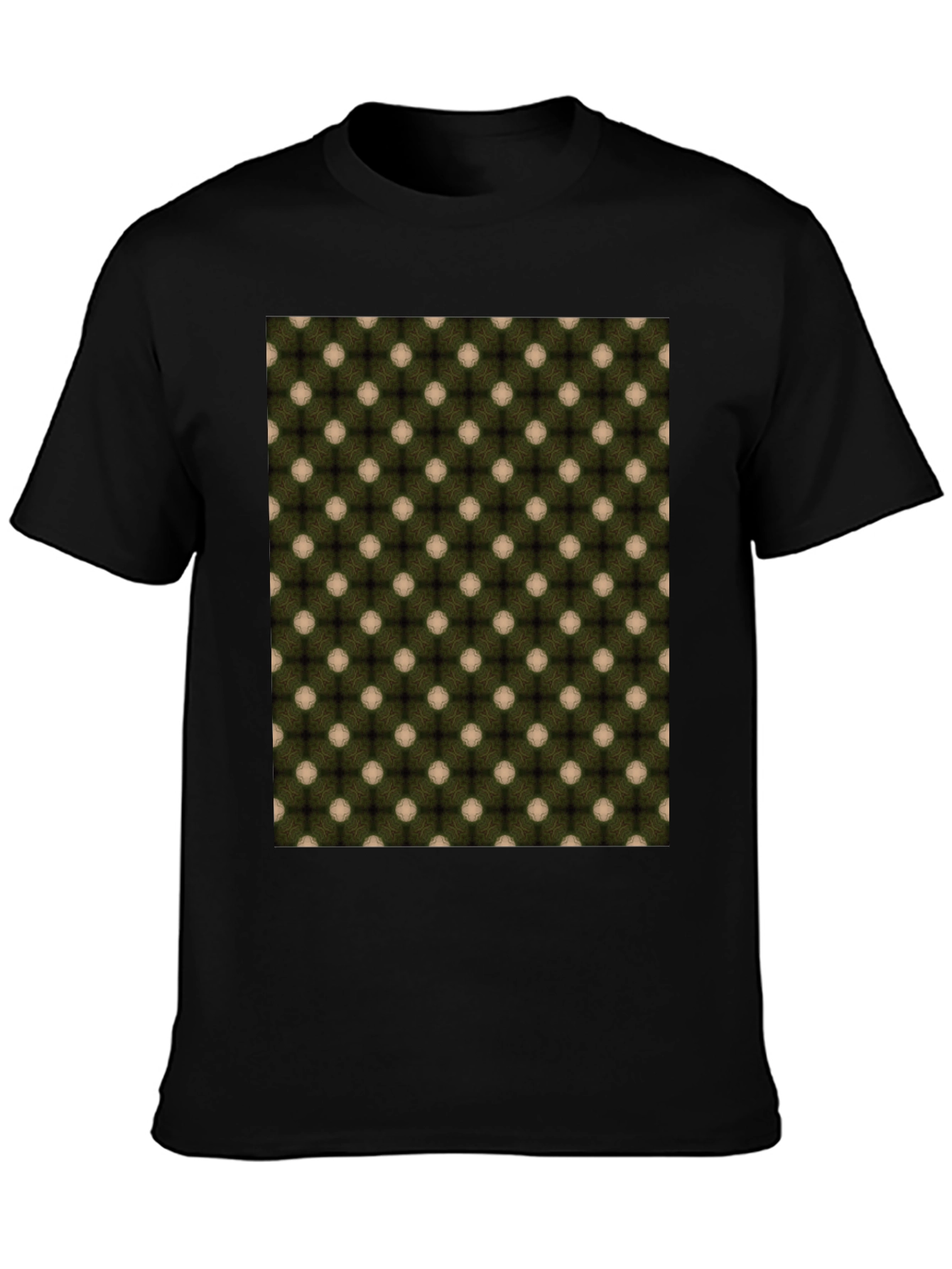 Patterned Crew Neck T-Shirt
