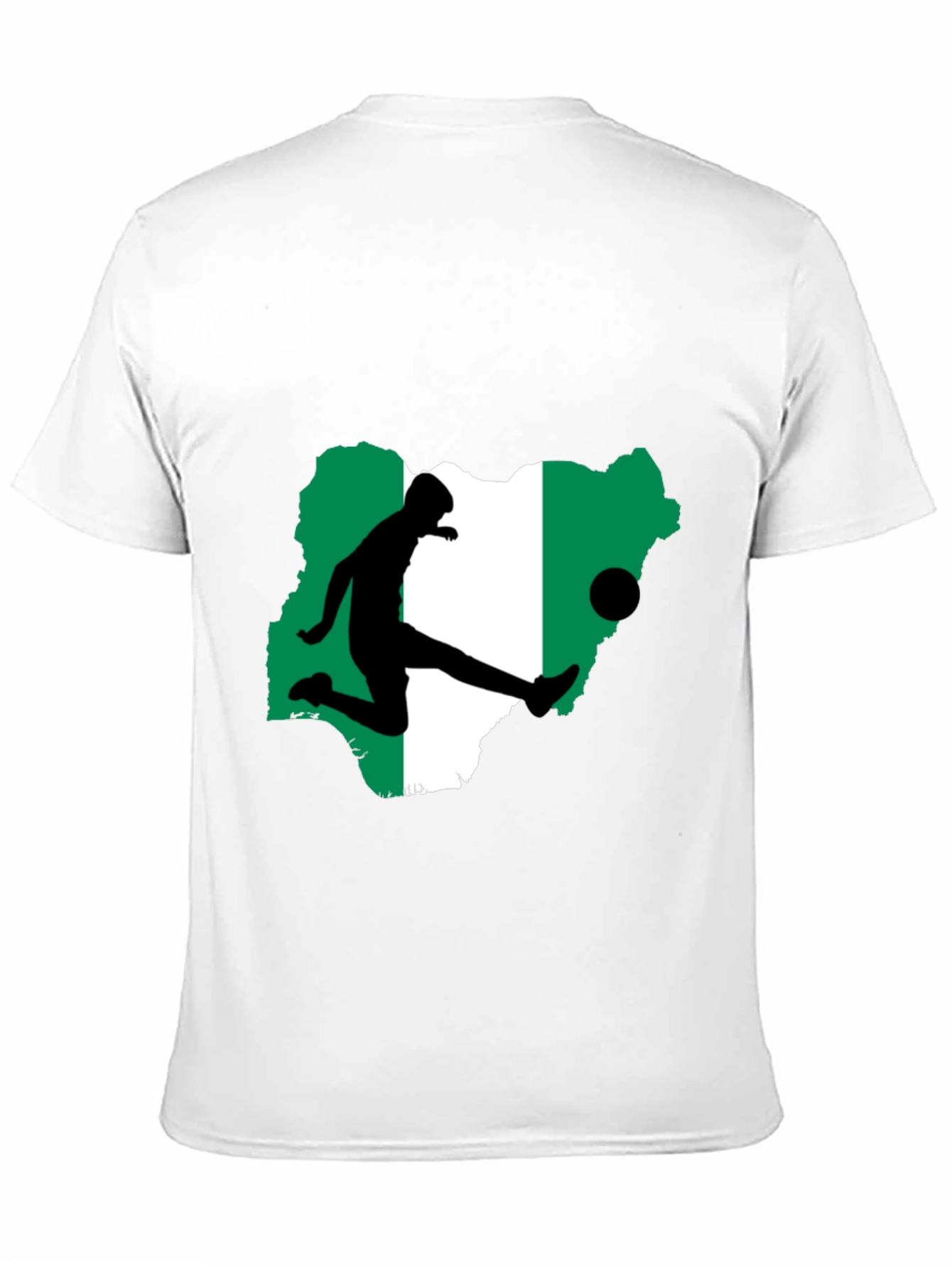 Nigeria Soccer T-Shirt - Black Graphic Tee