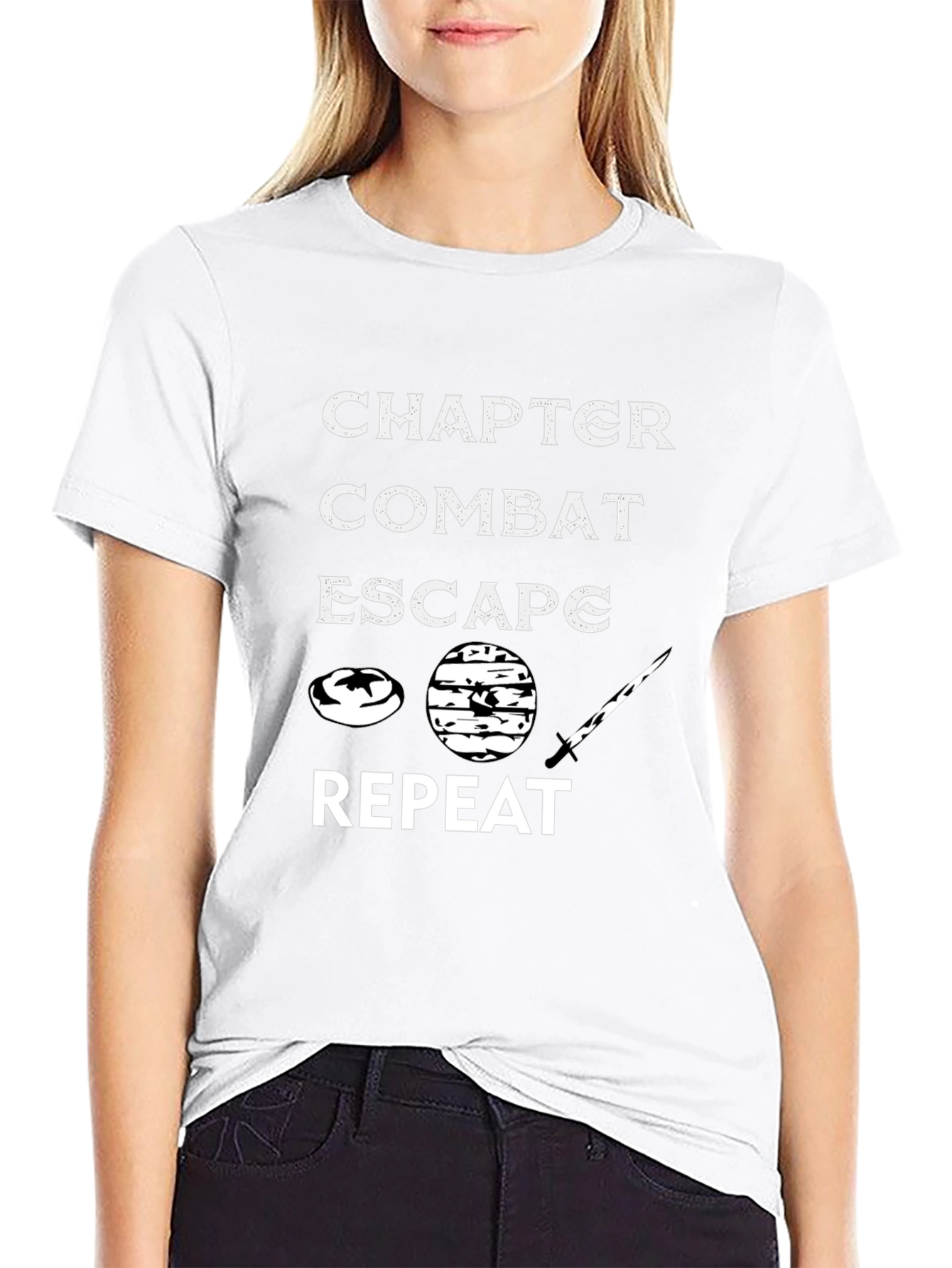 Chapter Combat Escape Repeat Graphic Tee