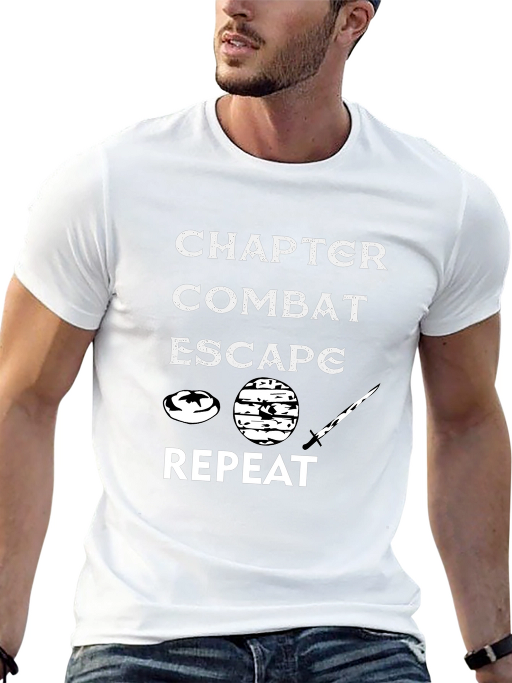 Chapter Combat Escape Repeat Graphic Tee