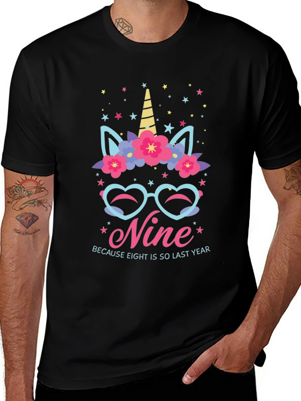 Nine Birthday Unicorn T-Shirt