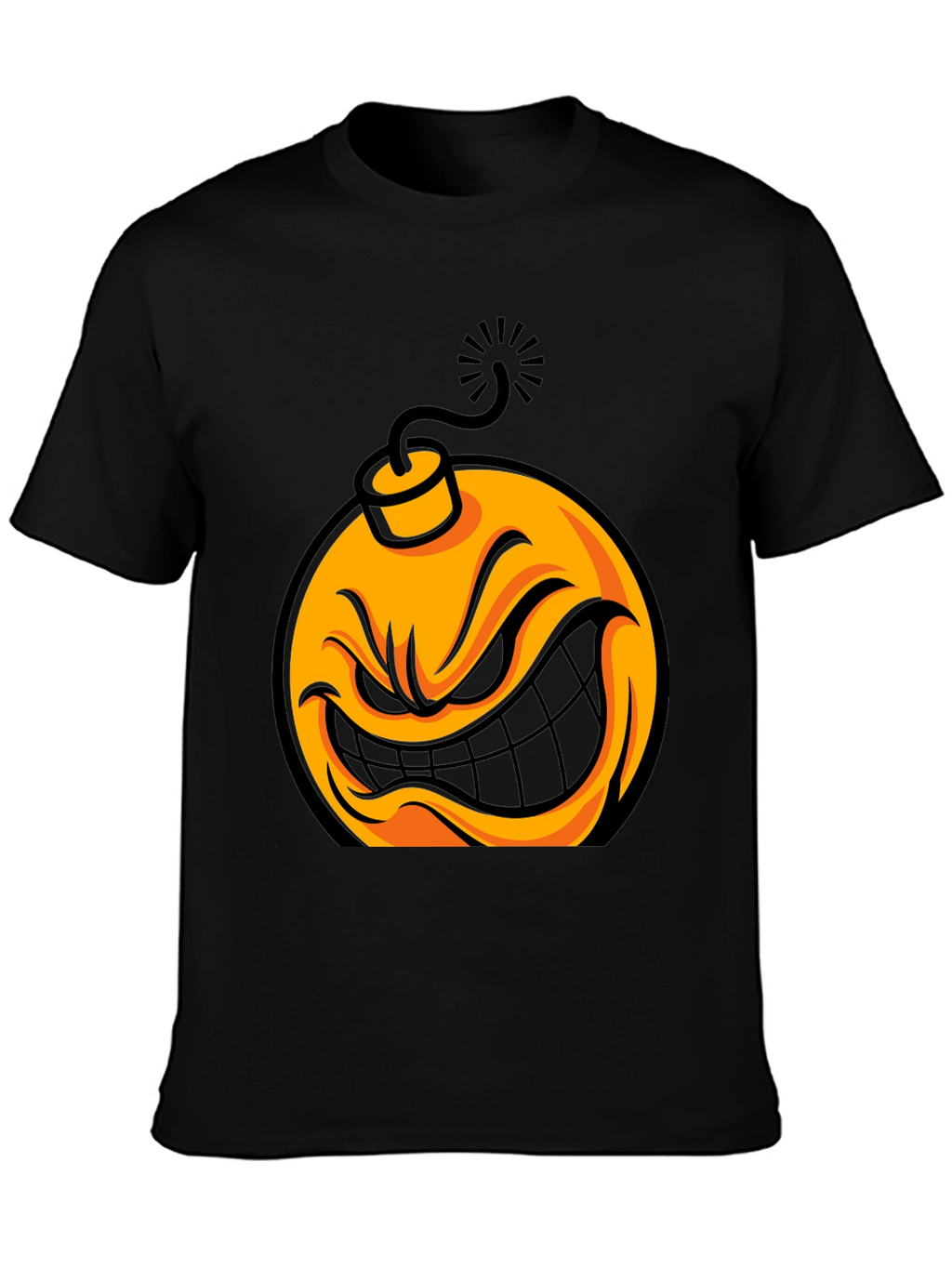Angry Bomb Graphic T-Shirt - Mens Black Tee