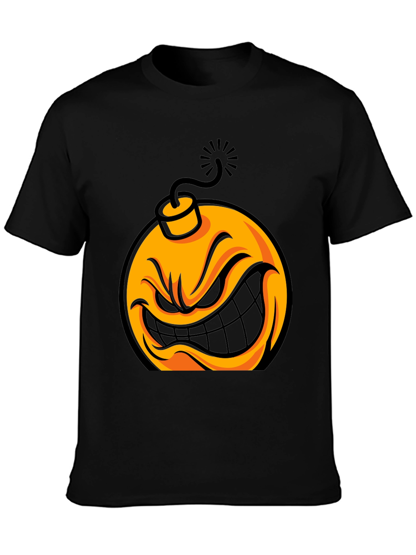 Angry Bomb Graphic T-Shirt - Mens Black Tee