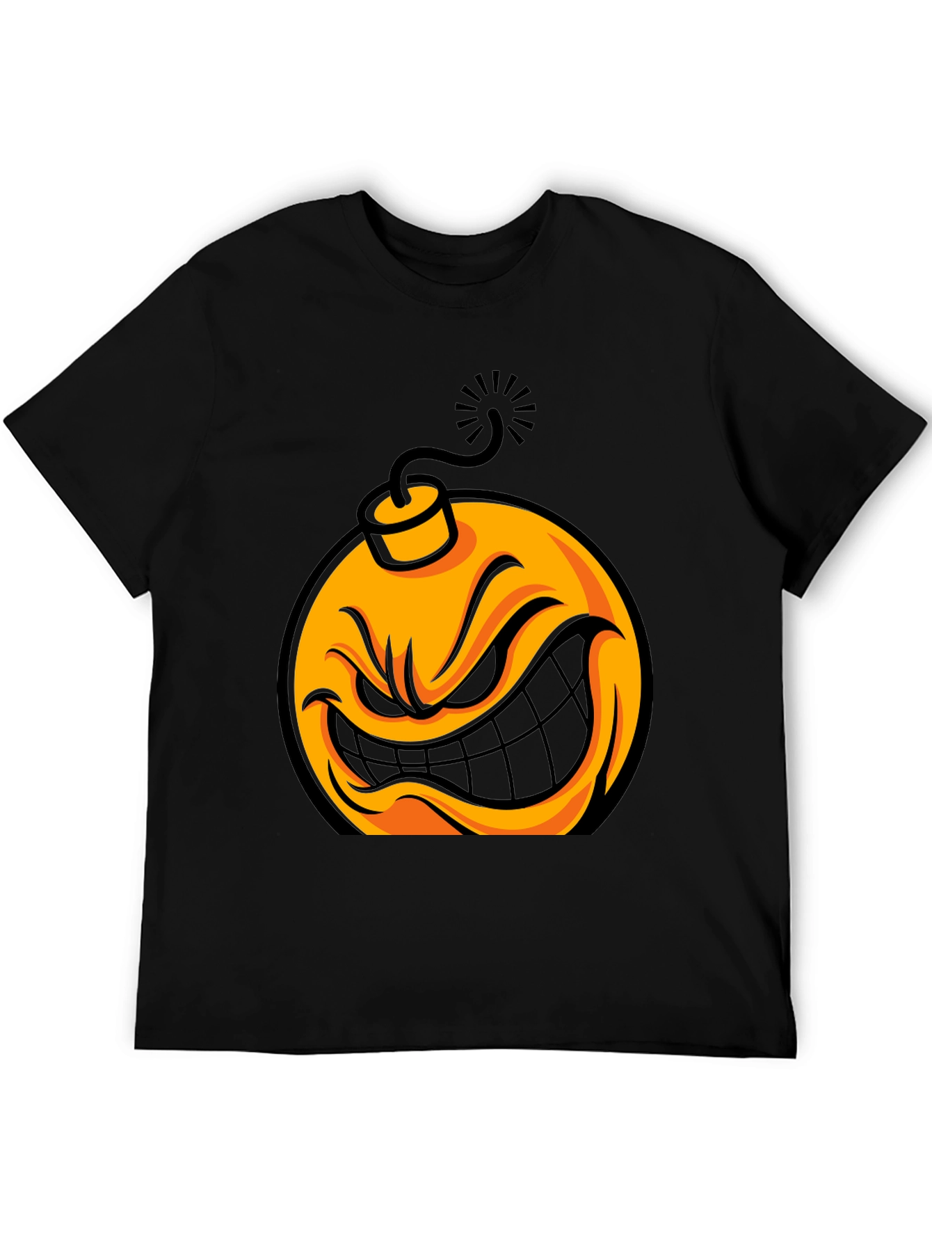 Angry Bomb Graphic T-Shirt - Mens Black Tee