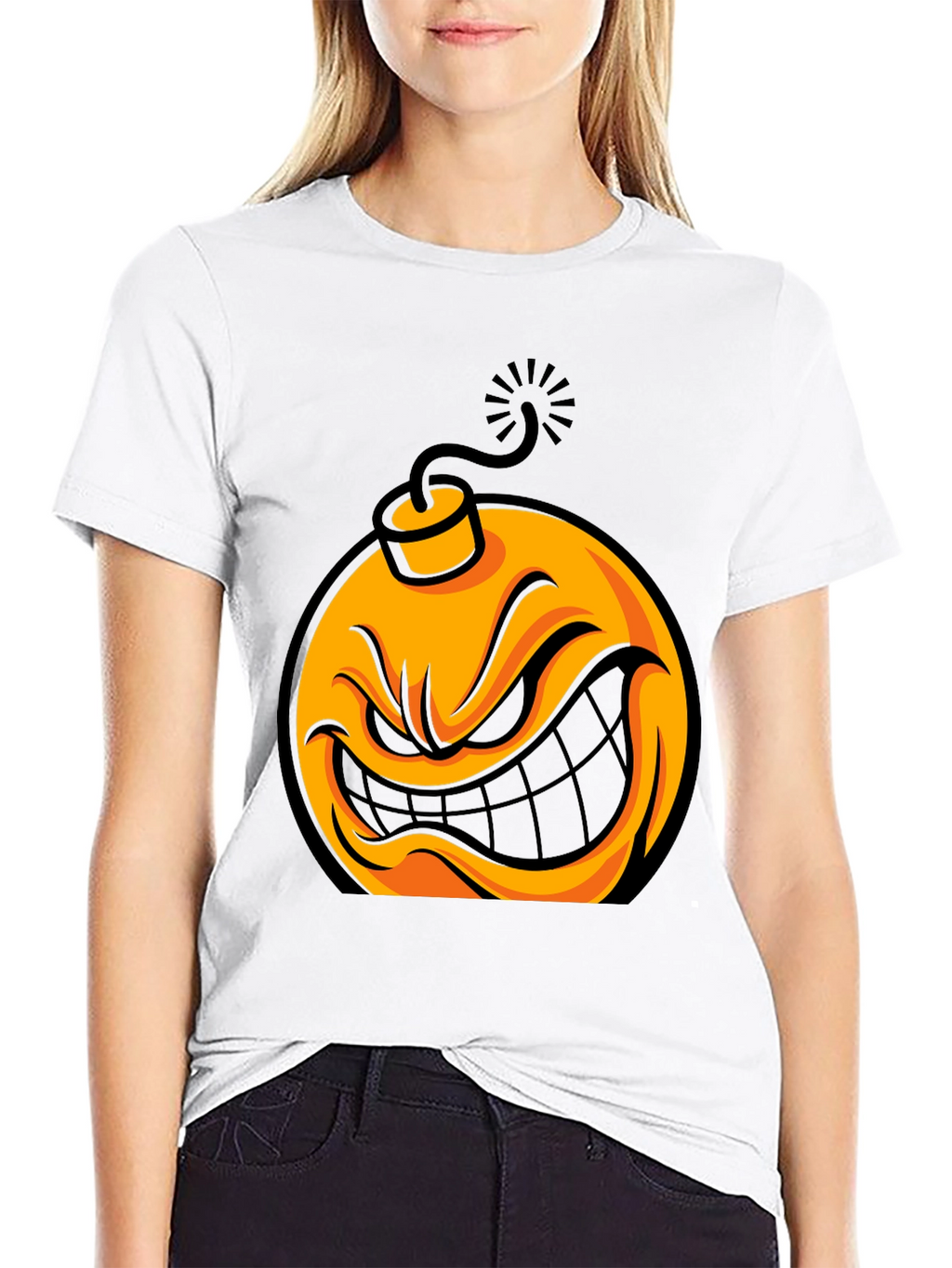Angry Bomb Graphic T-Shirt - Mens Black Tee