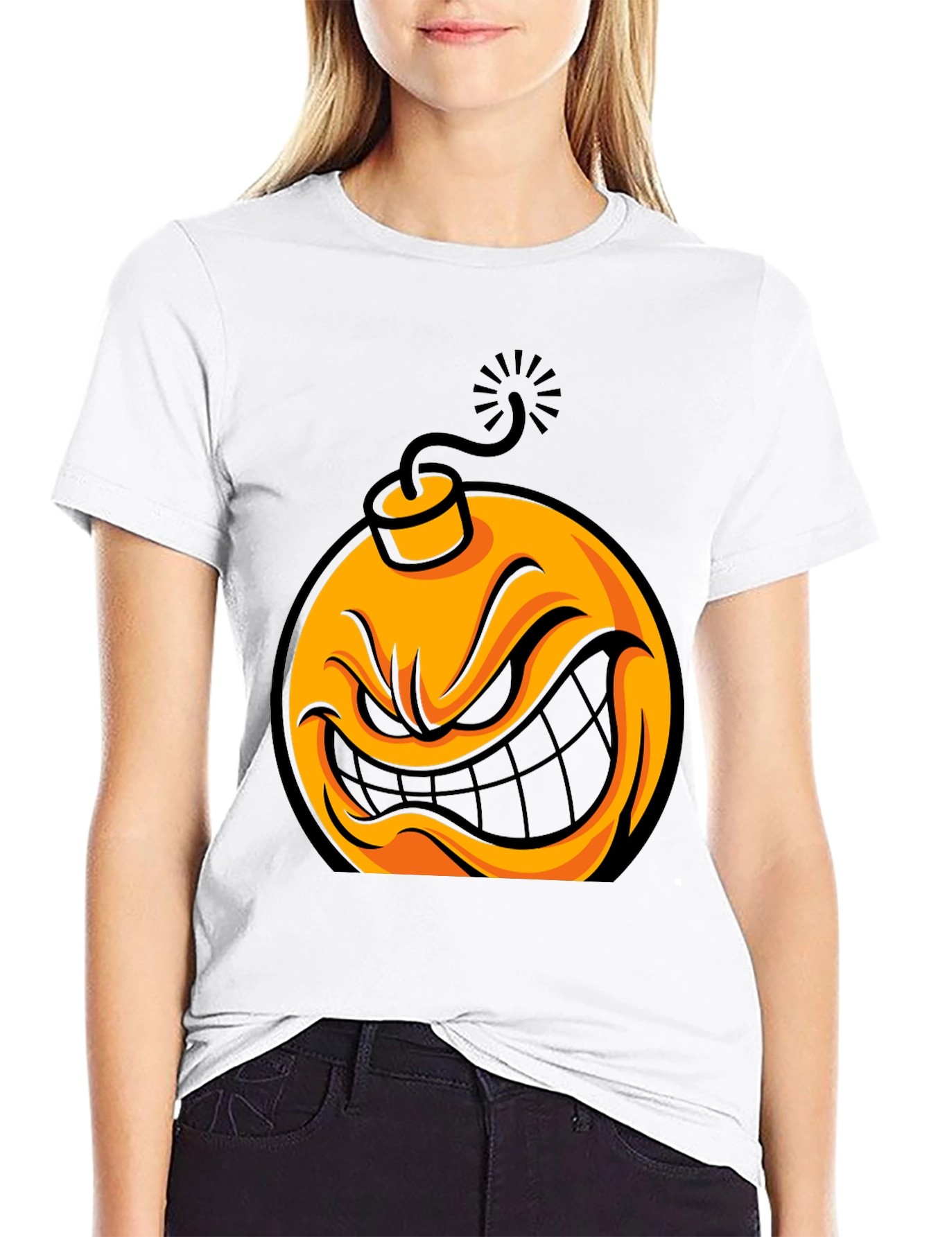 Angry Bomb Graphic T-Shirt - Mens Black Tee