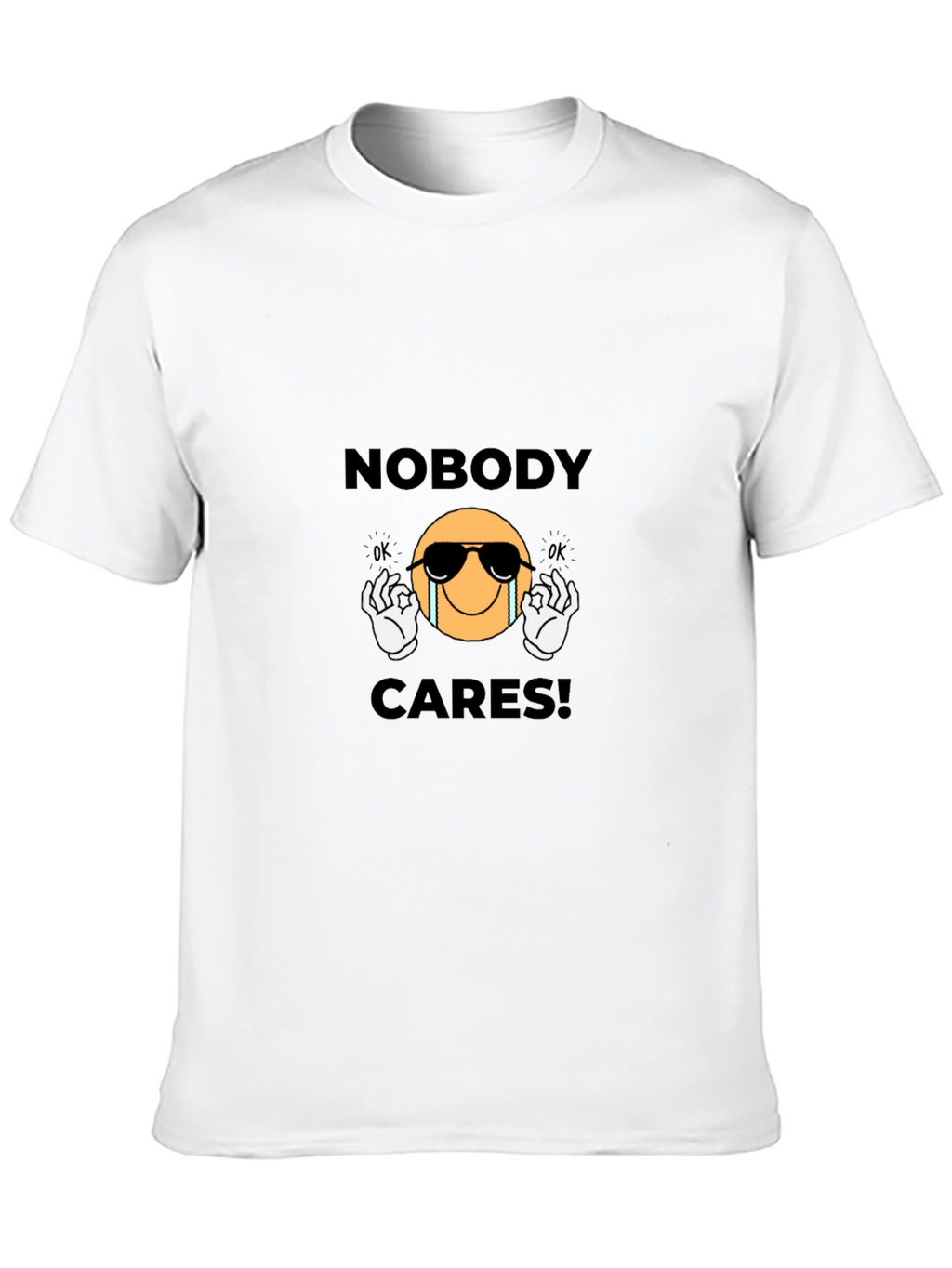 Nobody Cares Graphic T-Shirt - Black