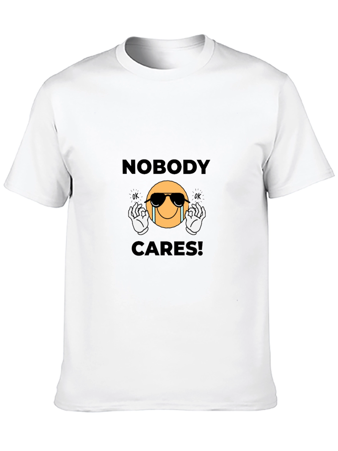 Nobody Cares Graphic T-Shirt - Black