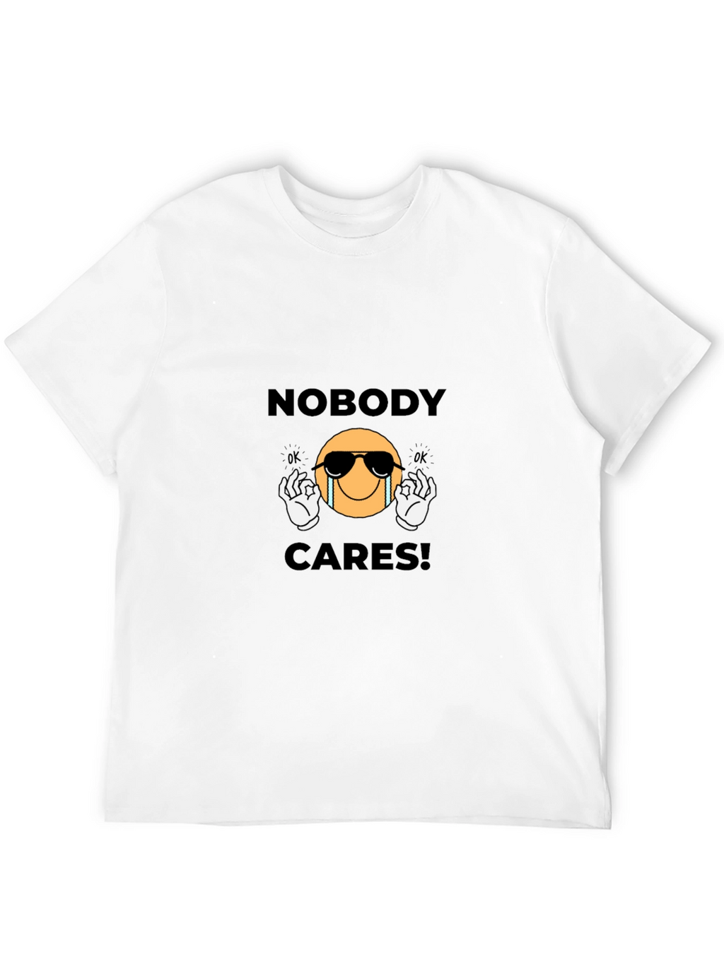 Nobody Cares Graphic T-Shirt - Black
