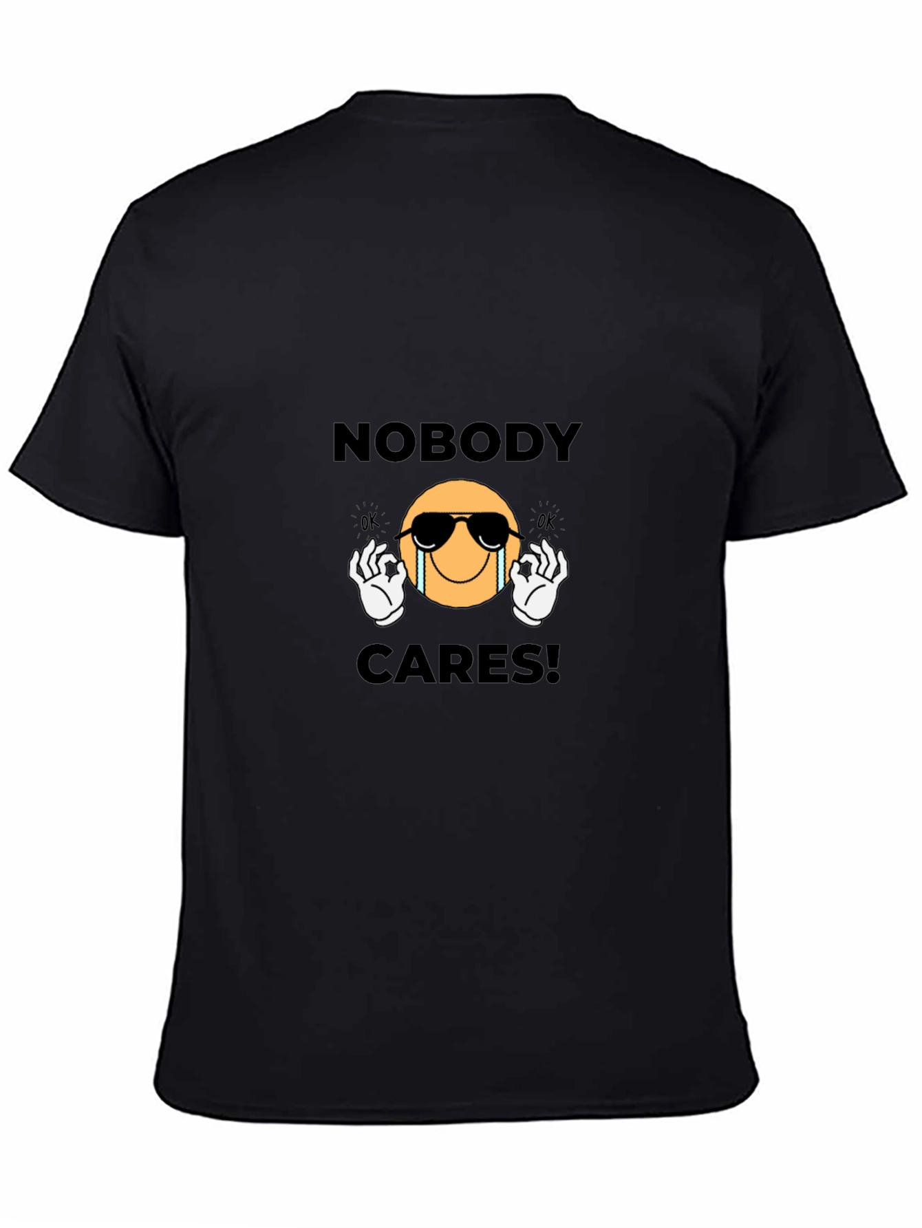 Nobody Cares Graphic T-Shirt - Black