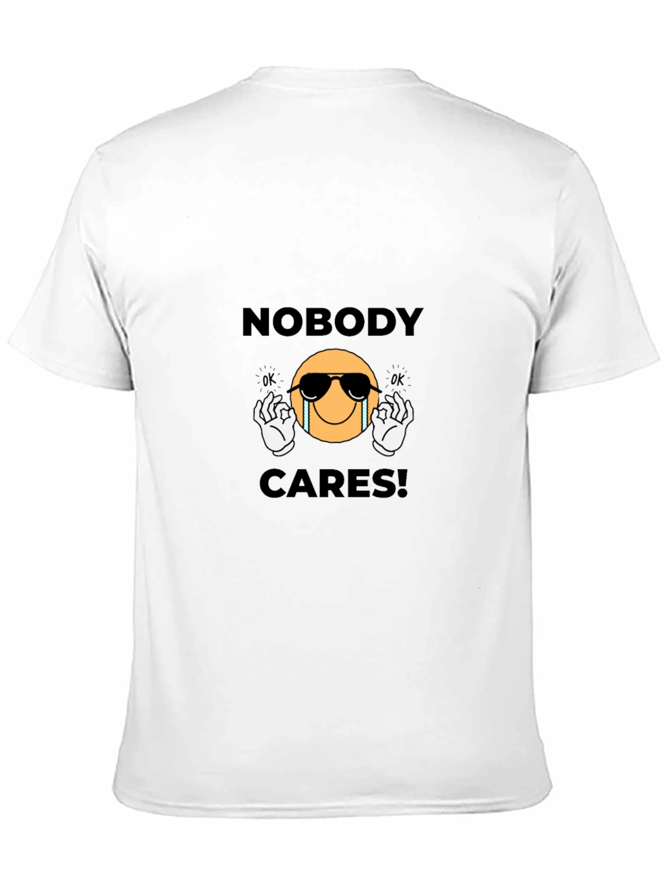Nobody Cares Graphic T-Shirt - Black