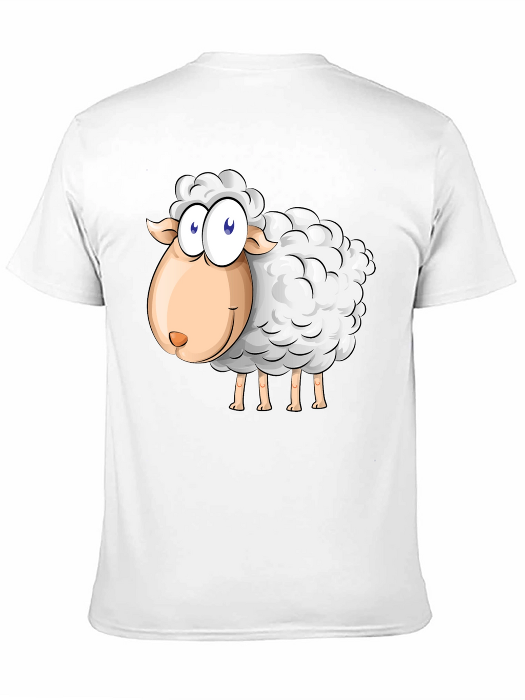 Cartoon Sheep Graphic Black T-Shirt