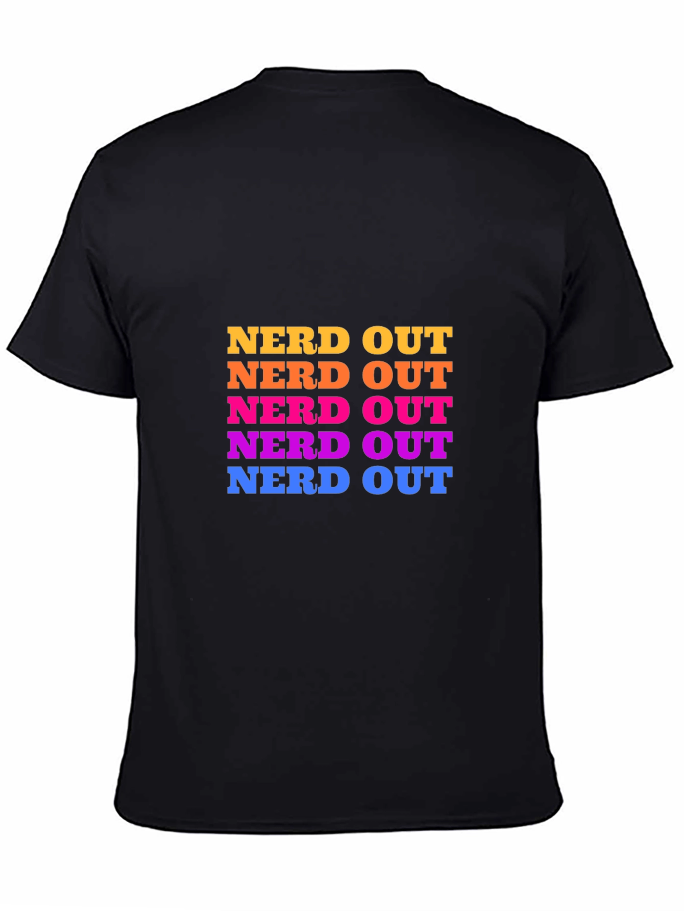Nerd Out Colorful Stacked Graphic T-Shirt