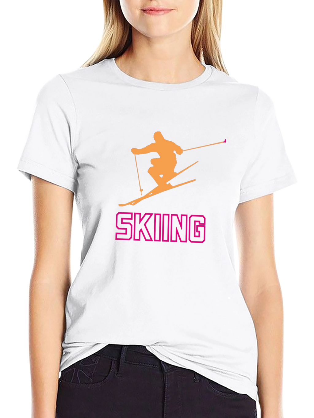 Skiing T-Shirt - Fun Sporty Design