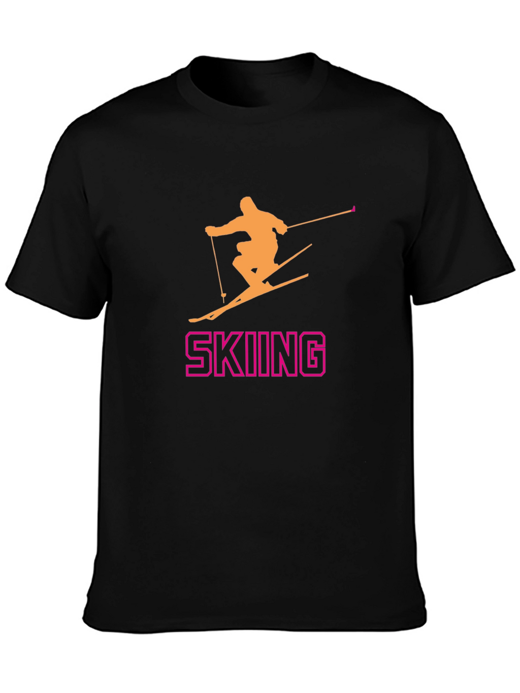Skiing T-Shirt - Fun Sporty Design