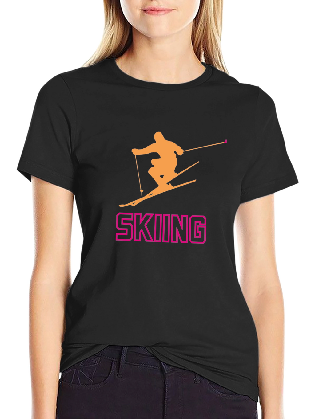 Skiing T-Shirt - Fun Sporty Design