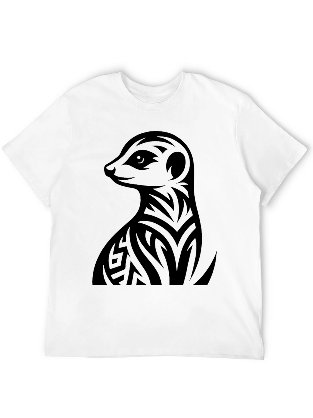 Meerkat Tribal Tattoo Graphic Tee - Black