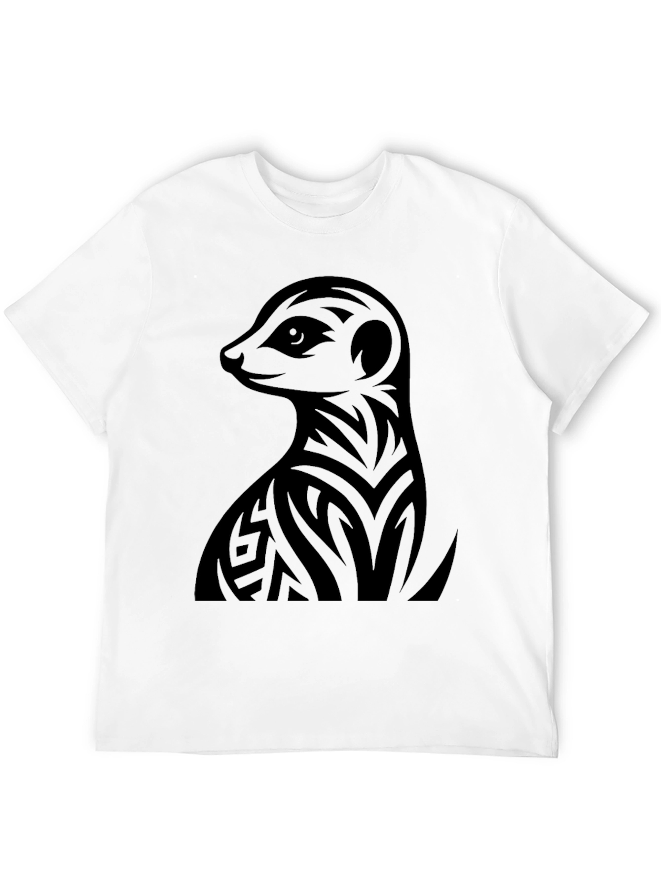 Meerkat Tribal Tattoo Graphic Tee - Black