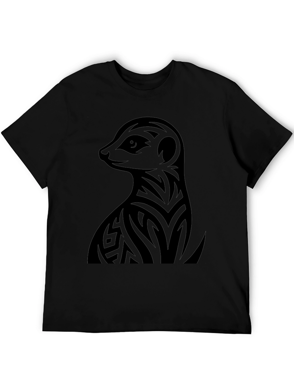 Meerkat Tribal Tattoo Graphic Tee - Black