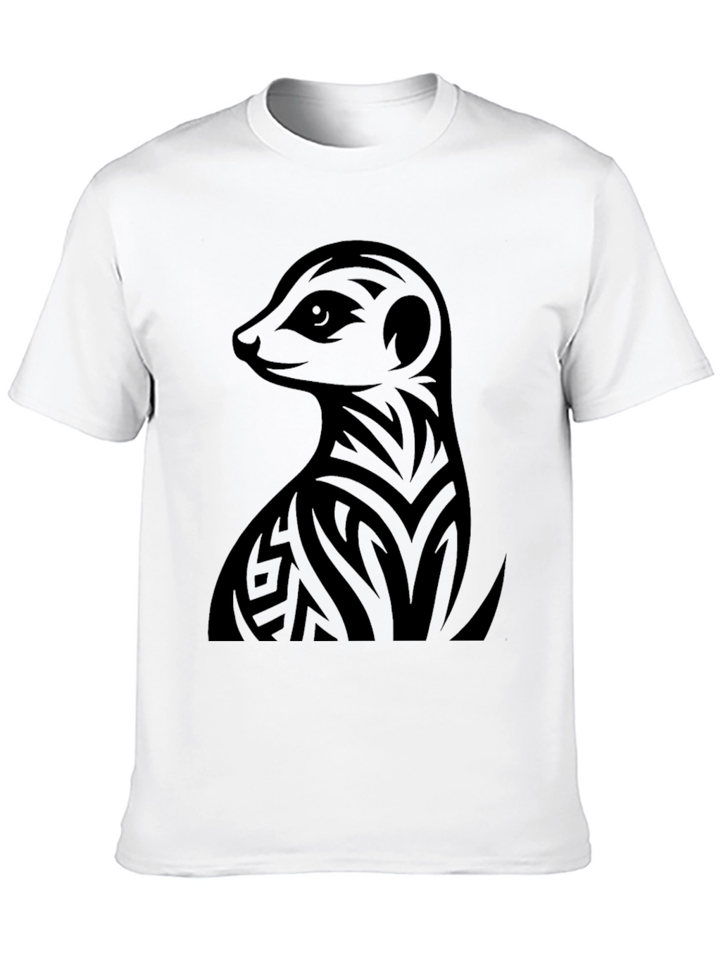 Meerkat Tribal Tattoo Graphic Tee - Black