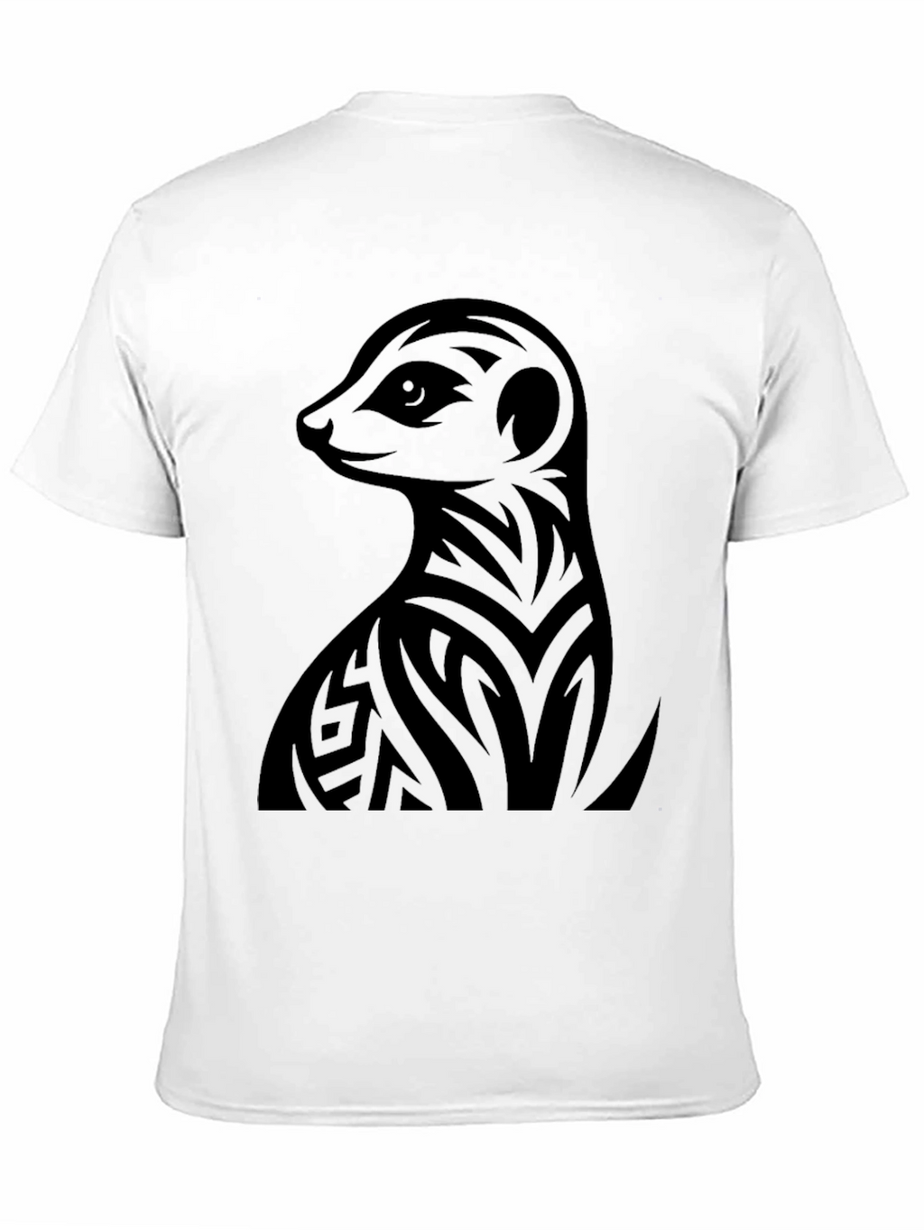 Meerkat Tribal Tattoo Graphic Tee - Black