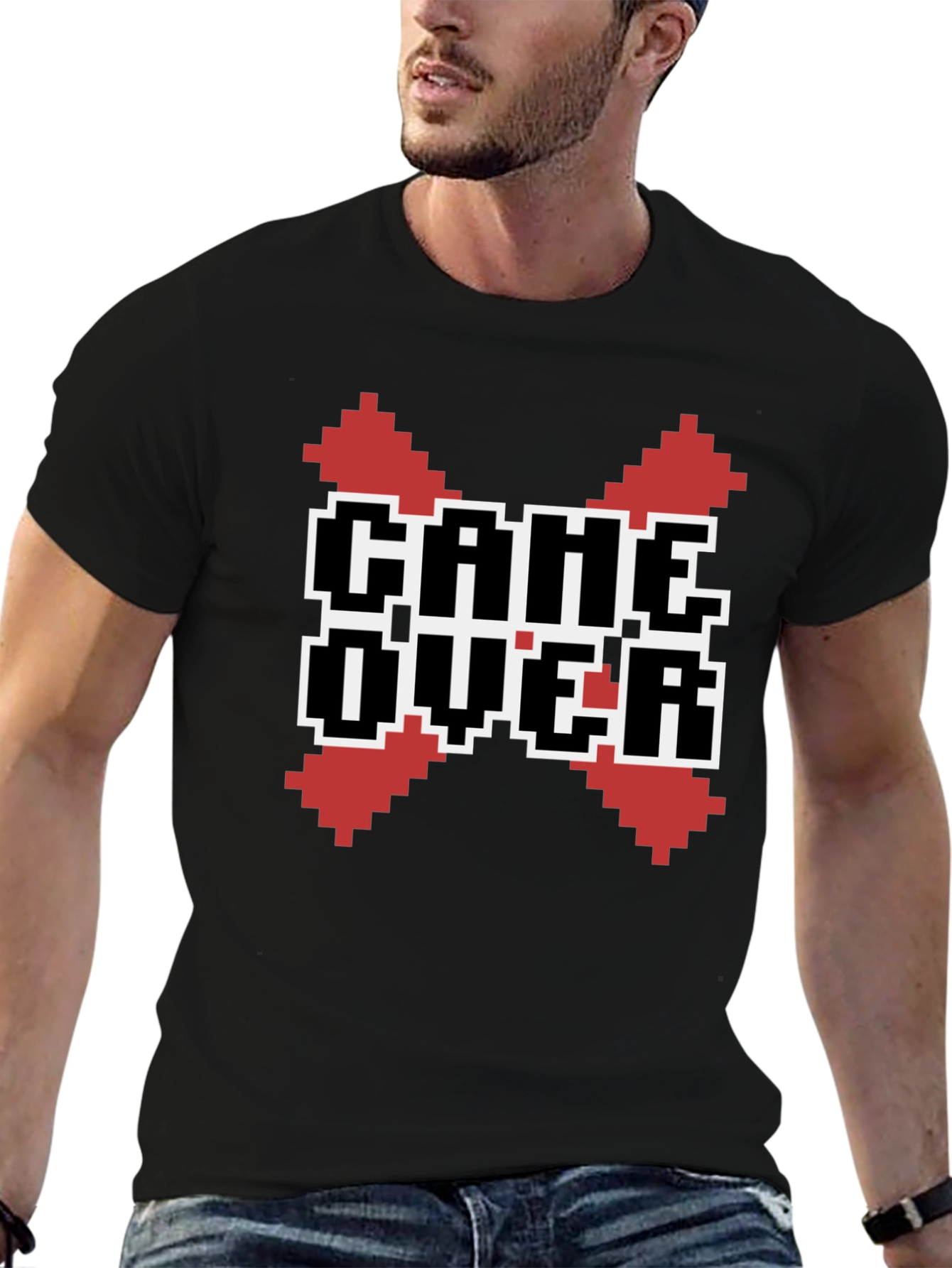Game Over Pixel Art T-Shirt - Retro Gamer Style