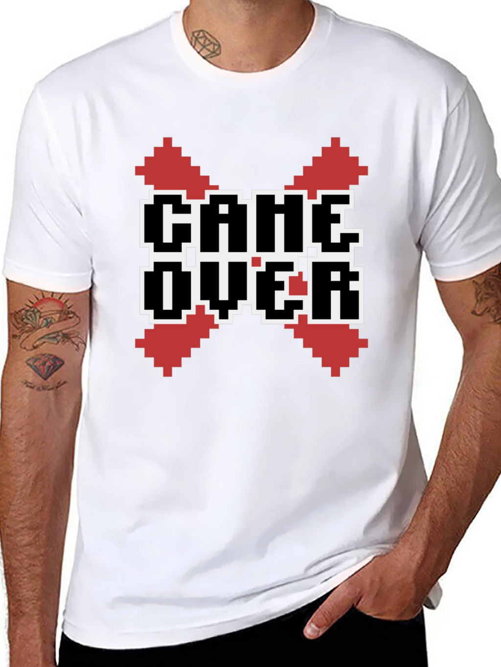 Game Over Pixel Art T-Shirt - Retro Gamer Style