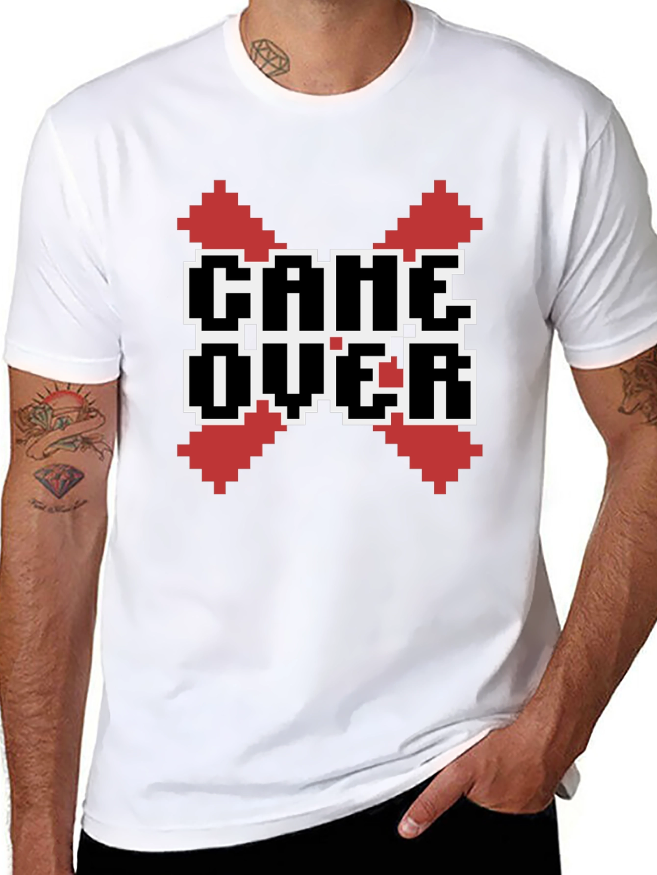 Game Over Pixel Art T-Shirt - Retro Gamer Style
