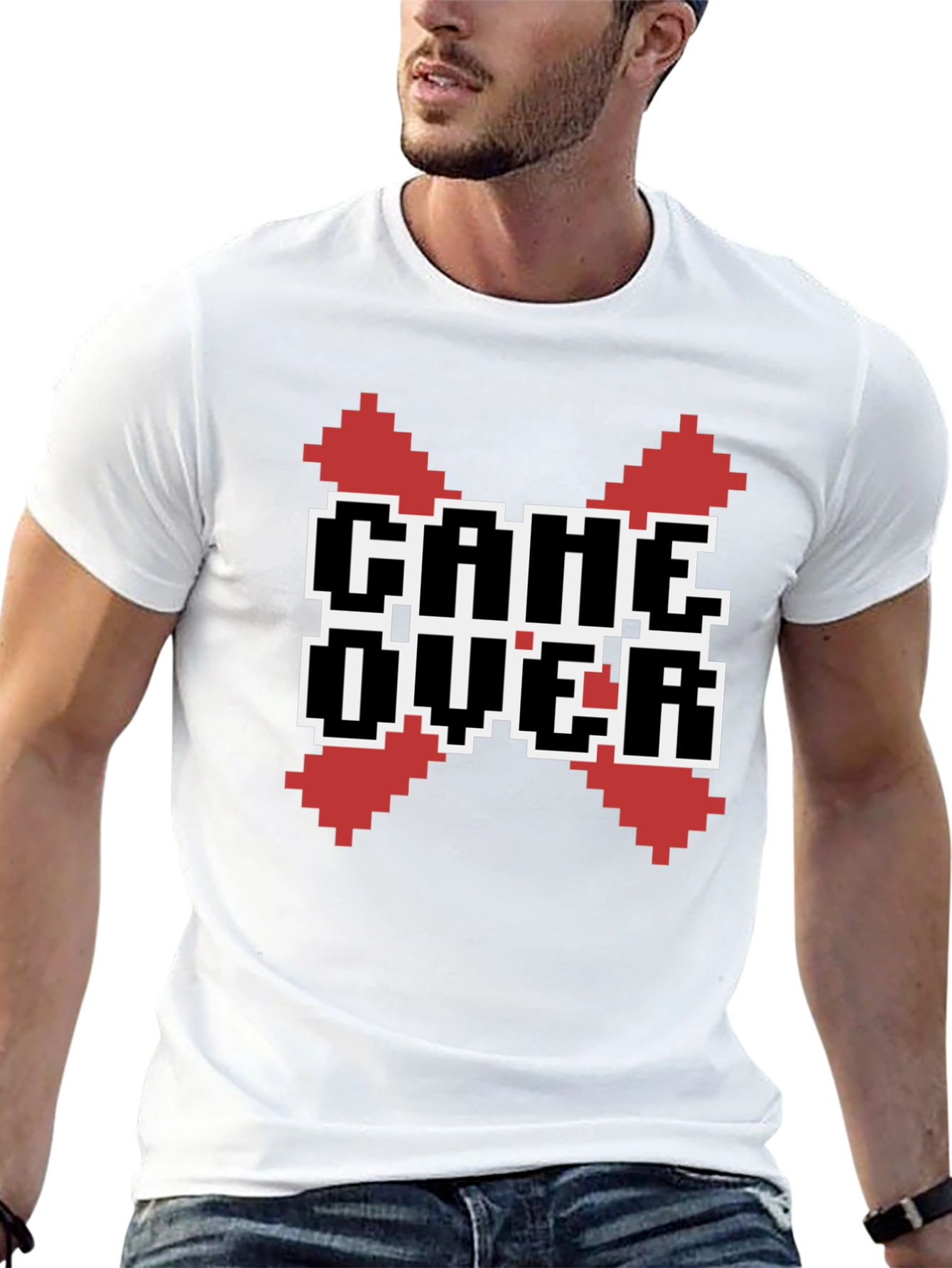 Game Over Pixel Art T-Shirt - Retro Gamer Style