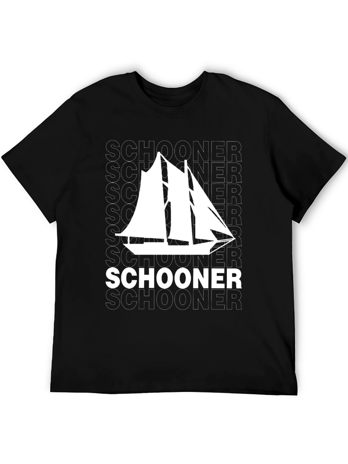 Schooner Sailboat Graphic Tee - Nautical T-Shirt