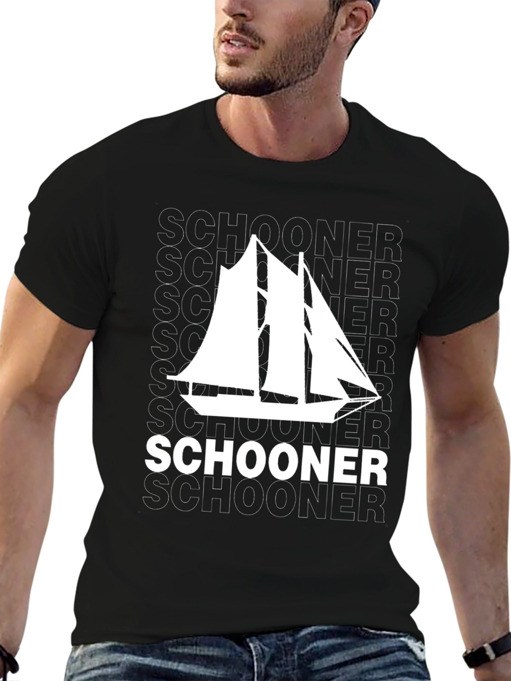 Schooner Sailboat Graphic Tee - Nautical T-Shirt