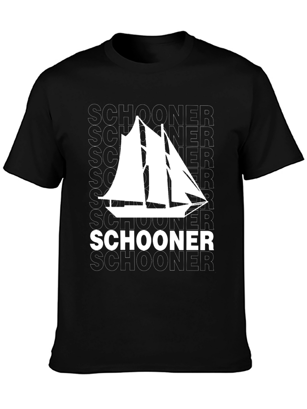 Schooner Sailboat Graphic Tee - Nautical T-Shirt