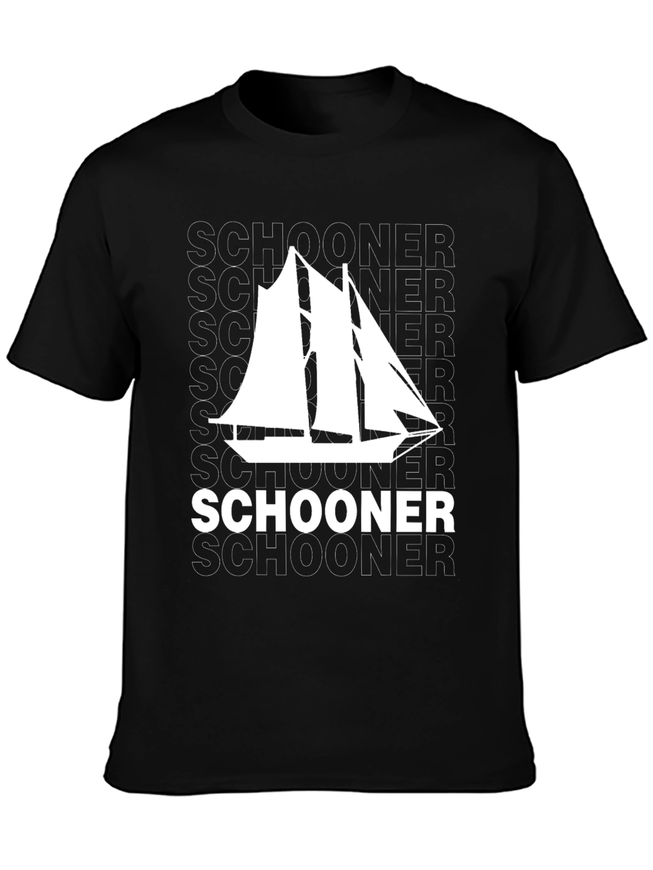 Schooner Sailboat Graphic Tee - Nautical T-Shirt
