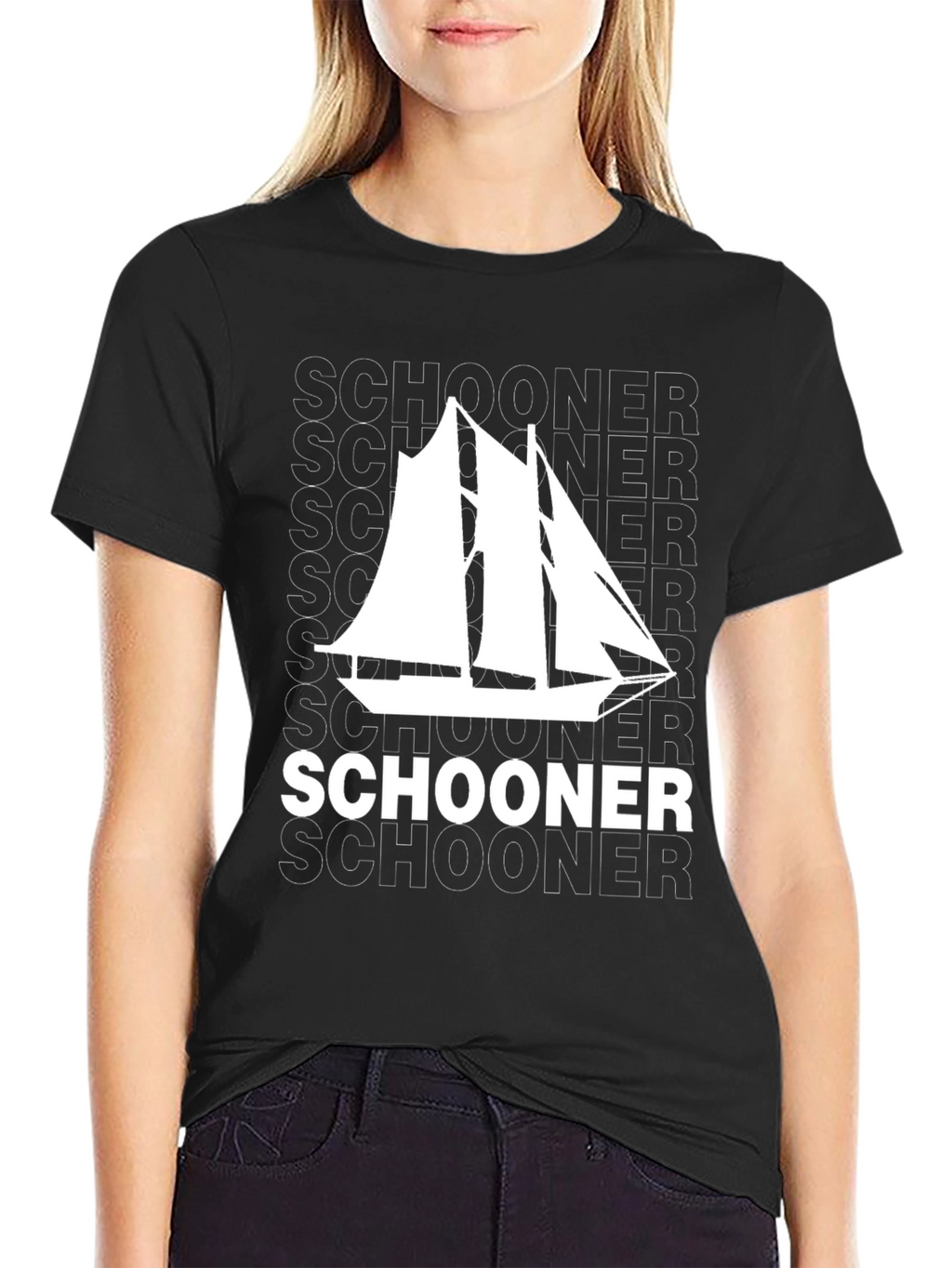 Schooner Sailboat Graphic Tee - Nautical T-Shirt