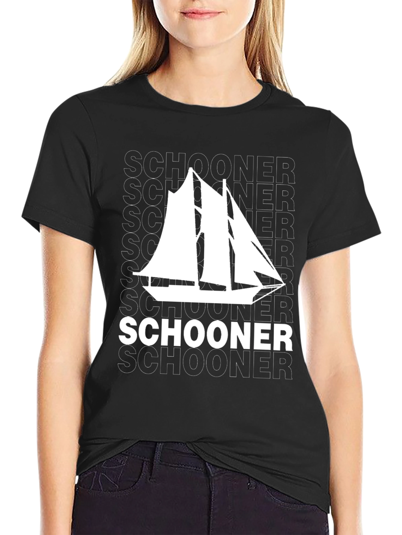 Schooner Sailboat Graphic Tee - Nautical T-Shirt