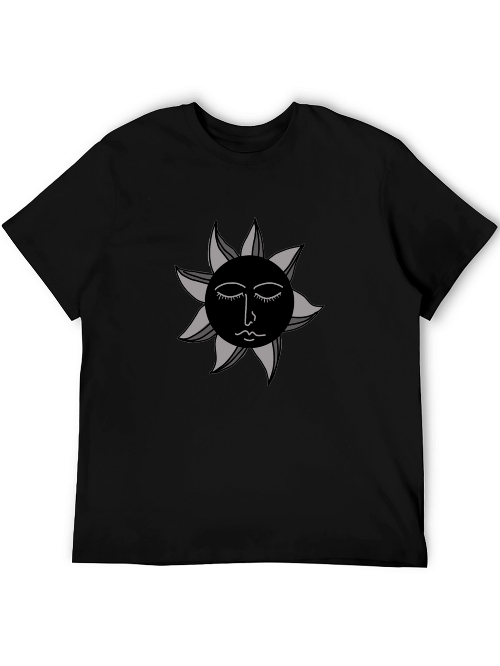 Black Sun Graphic Tee - Modern Unisex Style
