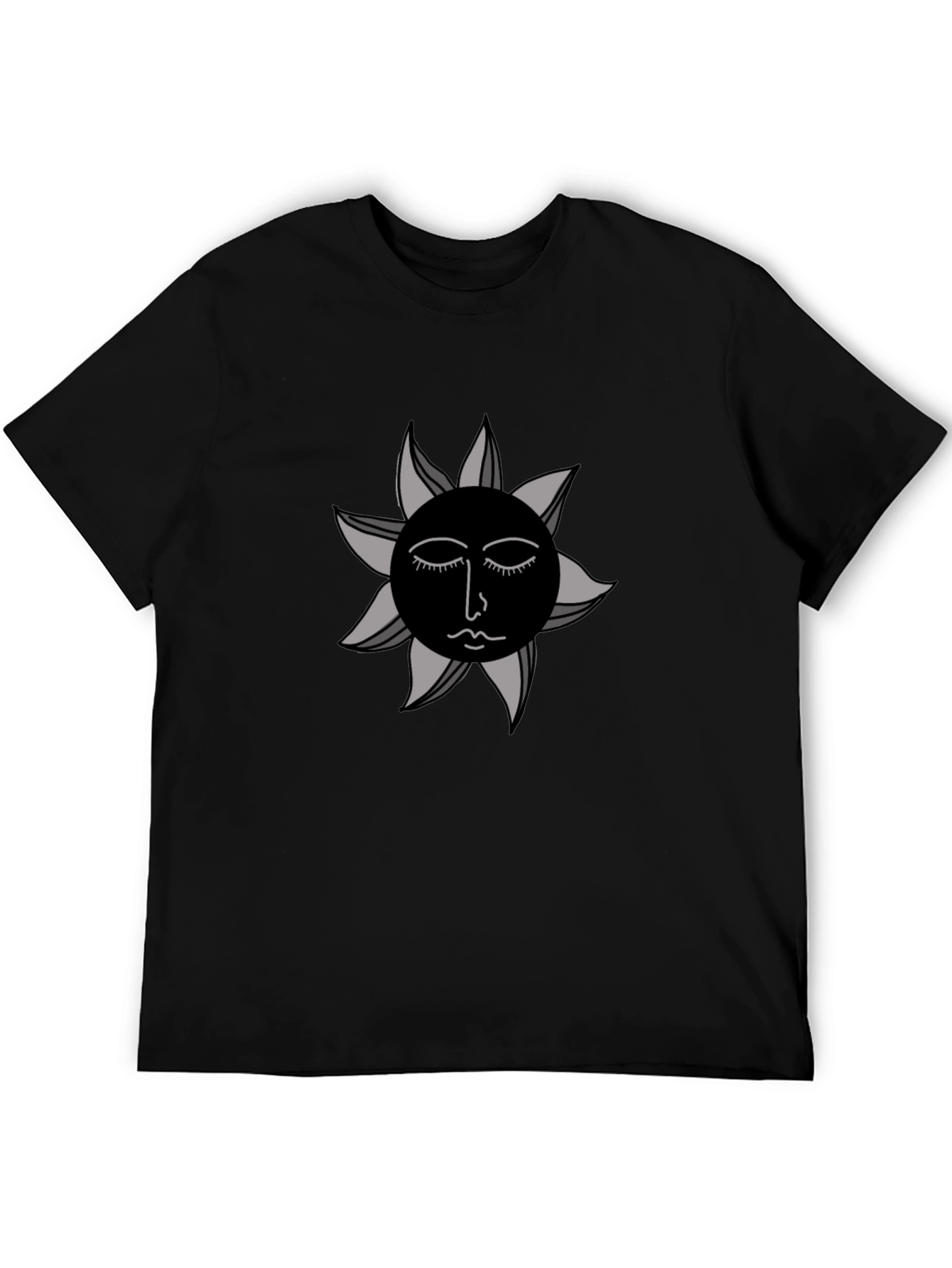 Black Sun Graphic Tee - Modern Unisex Style