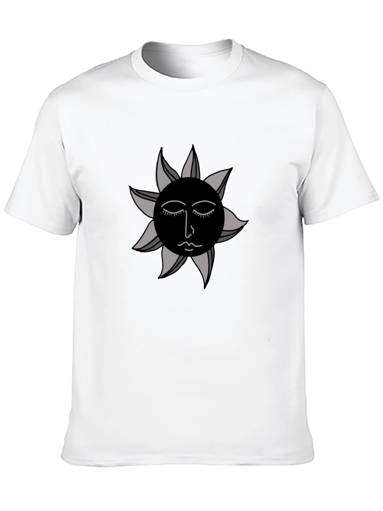 Black Sun Graphic Tee - Modern Unisex Style